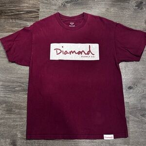 Diamond Supply Co. Men's Burgundy T-Shirt